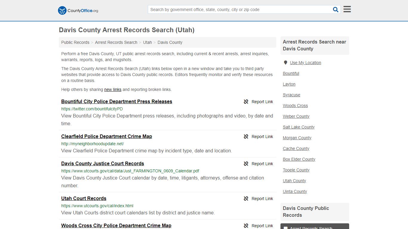 Arrest Records Search - Davis County, UT (Arrests & Mugshots)